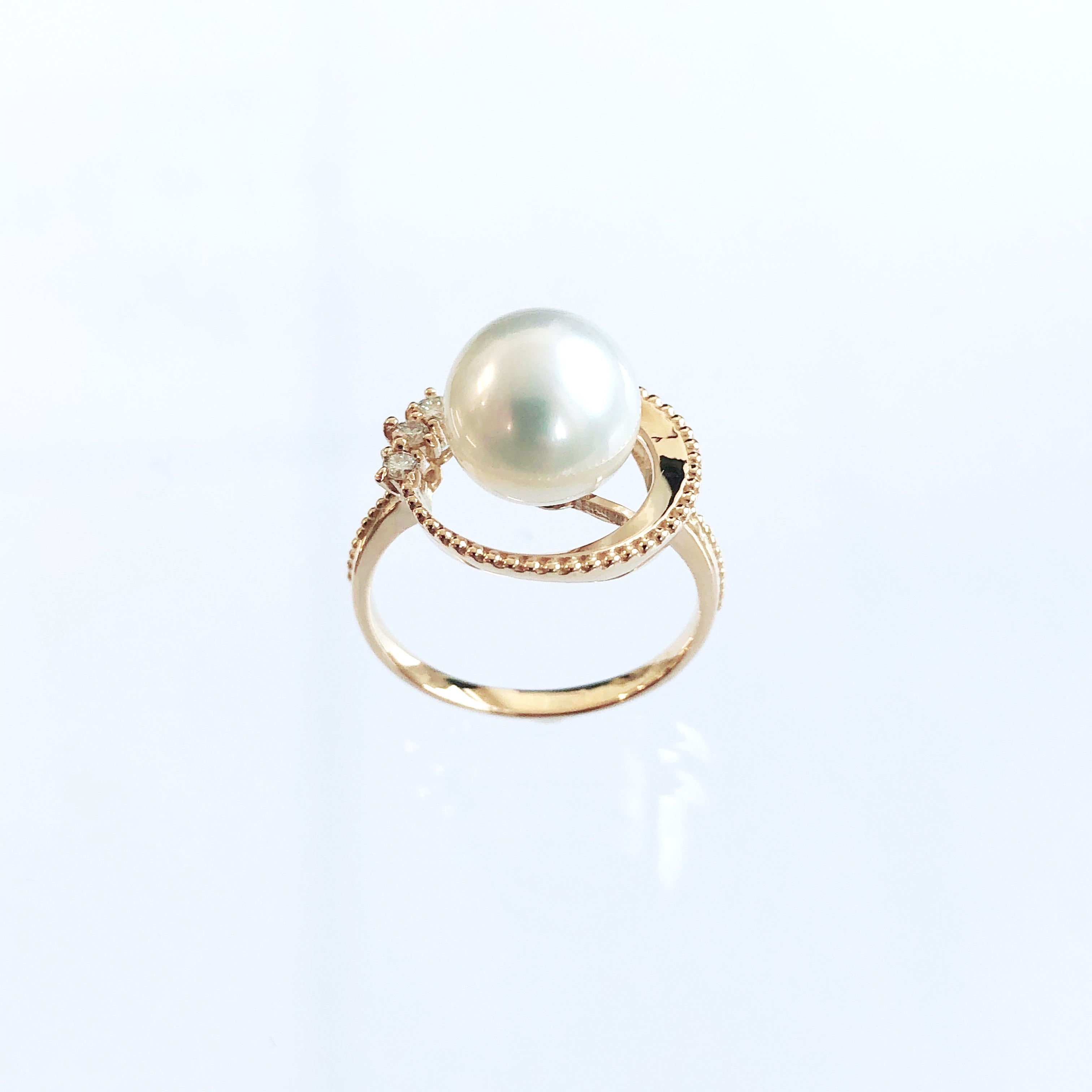 K18 アコヤ真珠 リングリング(指輪)